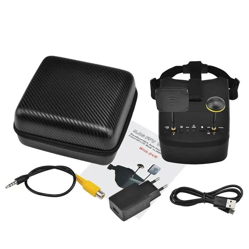 LS-800D FPV Goggles 5.8G 40CH 5inch 4.3inch HD DVR Video Glasses Headset Kit for FPV RC Racing Drone Quadcopter Multi-copter