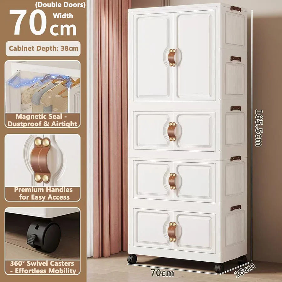 Locker Locker Locker Household Locker Clothes Installation Free Plastic Multi Layer Foldable Large Capacity Practical Cabinet