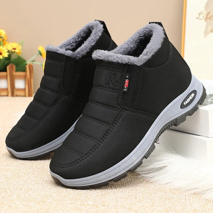Winter New Women's Warm Cotton Boots Fleece-lined Thickened Waterproof Non-slip Women's Cotton Shoes Snow Boots