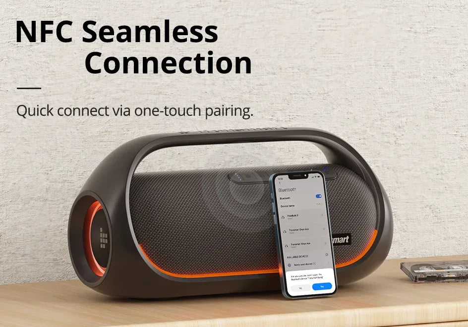Tronsmart Bang Bluetooth Speaker Portable Party Speaker with Lossless Hi-Res Audio, Heavy Bass, App Control, Portable Handle