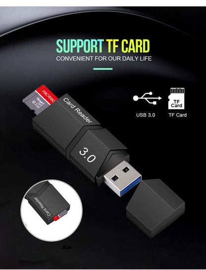 Usb 3.0 / 2.0 Flash TF Memory Card Reader / Micro Mini SD Card Adapter / 2 in 1 USB Card Reader for Micro Card SD Cards