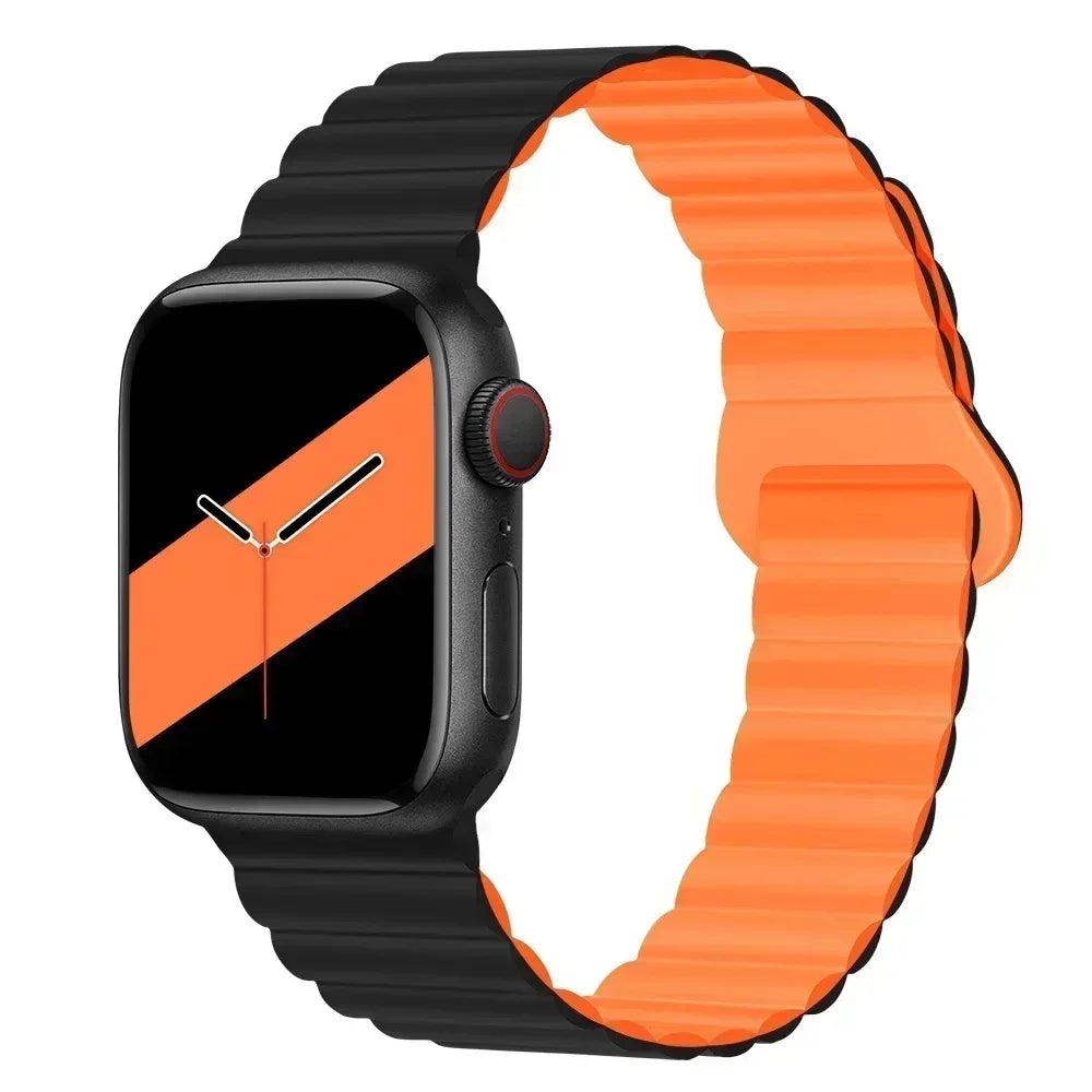 NEW Original Liquid Silicone Magnetic bands for Apple watch band Ultra 2 Series 9 SE iwatch 42mm 44mm 45mm 49mm 38mm 40mm 41mm