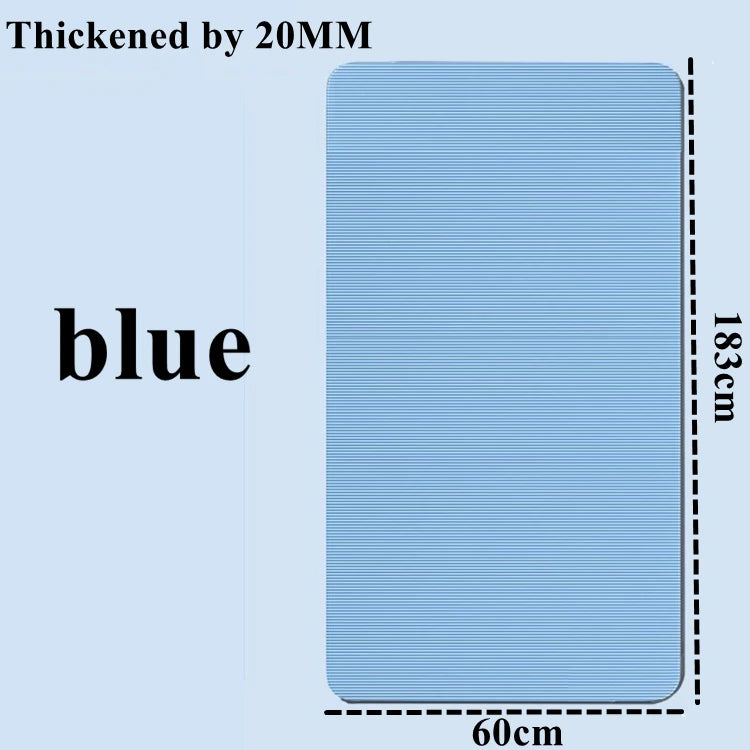 183×60cm Thick Yoga Mat Anti-skid Sports Fitness Mat 20MM Comfort Foam Yoga Matt for Exercise Yoga and Pilates Gymnastics Mat