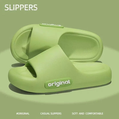 Step on Shit Slippers Female Summer Eva Indoor Home Household Mute Thick-soled Bathroom Non-slip Not Smelly FootMan Sandals.