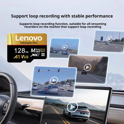 Lenovo SD Memory Card 2TB 1TB 512GB 128GB 256GB Micro SD Card V60 U3 Flash Cards TF Card Memory Microsd For Insta360 DJI Drone