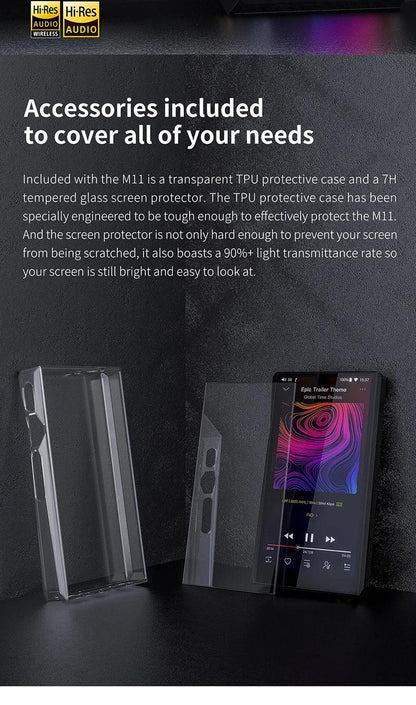 Zycbeautiful for fiiO M11 HIFI Music MP3 Player with Balanced Output/Support WIFI/Air Play/Spotify