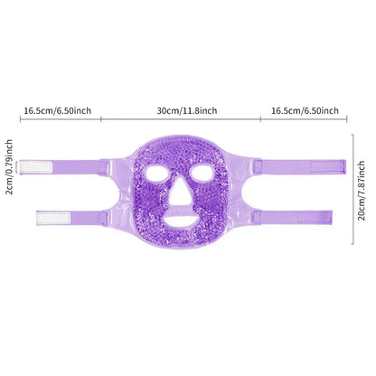 Reusable Gel Ice & Hot Compress Facial Mask Ice Gel Eye Face Mask SPA Massager Relaxation Tool for Men and Women Perfect Gift