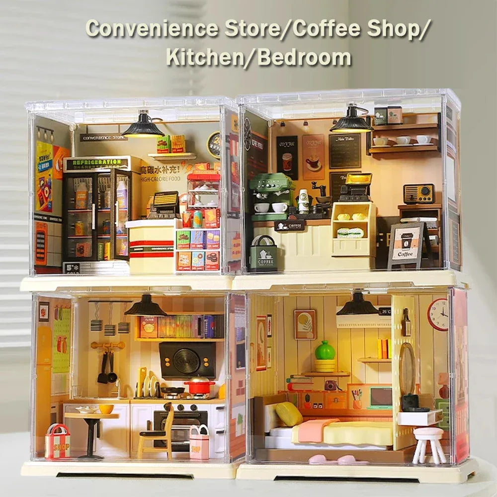 New DIY Miniature House Model with Soft Lights, High-Detail Quality, Easy 1-Hour Assembly, Perfect Birthday & Christmas Gift