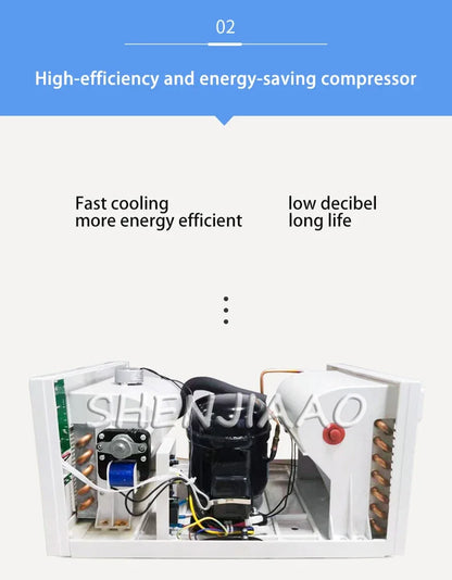 Home Portable Mobile Air Conditioning Dehumidification Desktop Mini Cooling Only Machine Free Installation with Remote Control