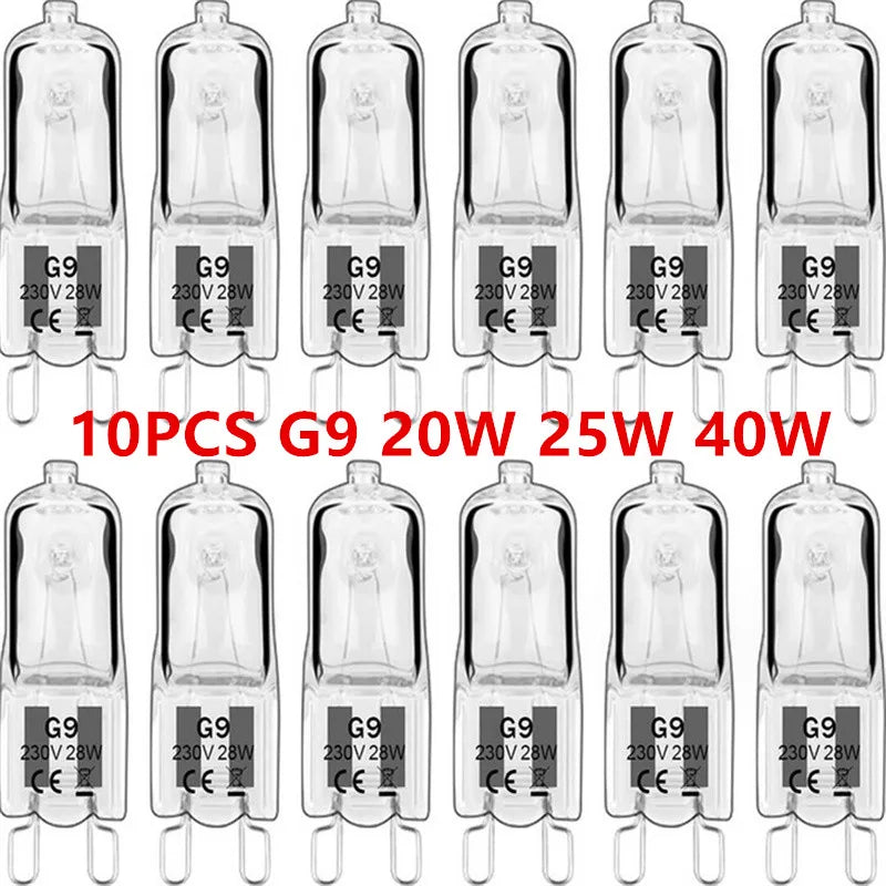 10PCS G9 220V 20W 25W 40W LED Lamp Bulbs Inserted Beads Crystal Lamp Halogen Bulb  Eco Halogen Light Bulbs Capsule Wholesale