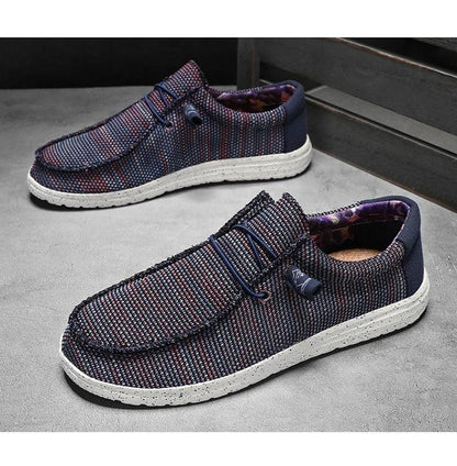 Men 2025 New Leisure Sneakers Spring Summer Breathable Lightweight Outdoor Canvas Shoes Large Size Men's Shoes Walking Loafers
