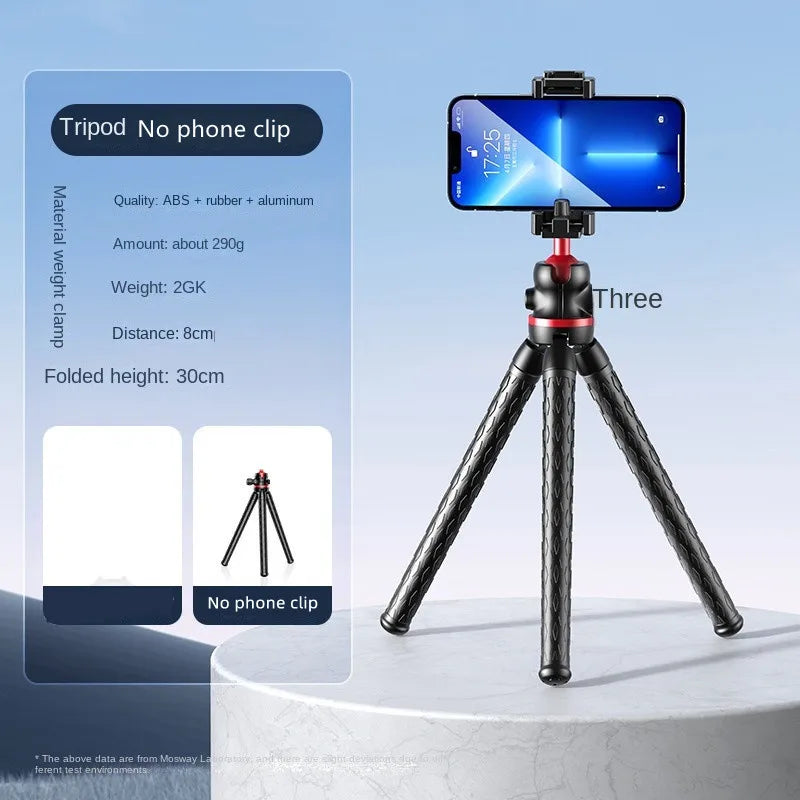 FGCLSY 2025 Flexible Octopus Tripod for iPhone smartphone Camera DSLR 2in1 Design With Phone Holder Side Cold Shoe 1/4'' Screw