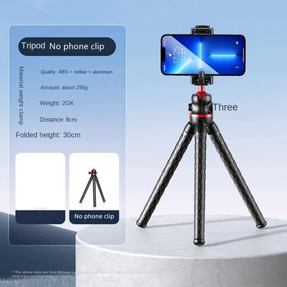 FGCLSY 2025 Flexible Octopus Tripod for iPhone smartphone Camera DSLR 2in1 Design With Phone Holder Side Cold Shoe 1/4'' Screw