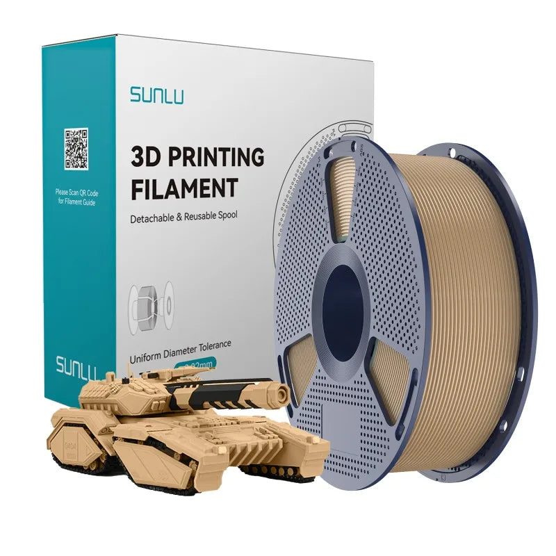 SUNLU 1KG PLA /Clear 3D Printer Filament 1.75mm 1000g Spool (2.2lbs) Neatly Arranged No Knot Filament Fit Most FDM Printer