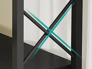 Bibliothèque d'angle à 7 niveaux LITTLE TREE, étagère de rangement haute à 7 niveaux avec structure en métal pour salon ou bureau à domicile