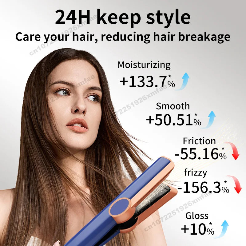 2 IN 1 Hair-care Airstrait Hair Straightener Hair Dryer Negative Ion Hair Styler Long-Lasting Styling Tool Hairdryer Machine
