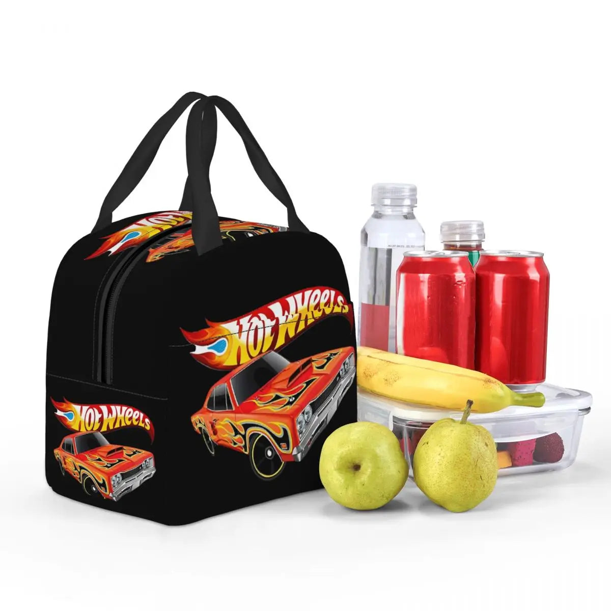 Custom Hot Wheels For Fans Thermal Insulated Lunch Bag Cartoon Sport Car Portable Lunch Container Travel Multifunction Food Box