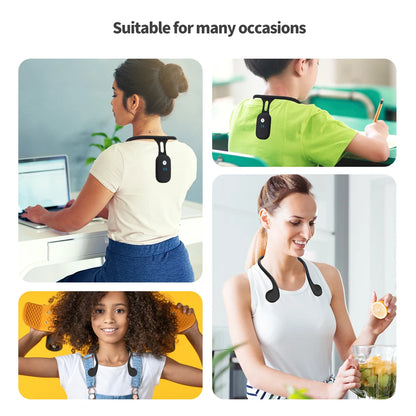 Smart Posture Reminder Device Vibration Alert Back Support Wearable Anti-Slouch Sensor for Adults Kids Office Home Daily Use