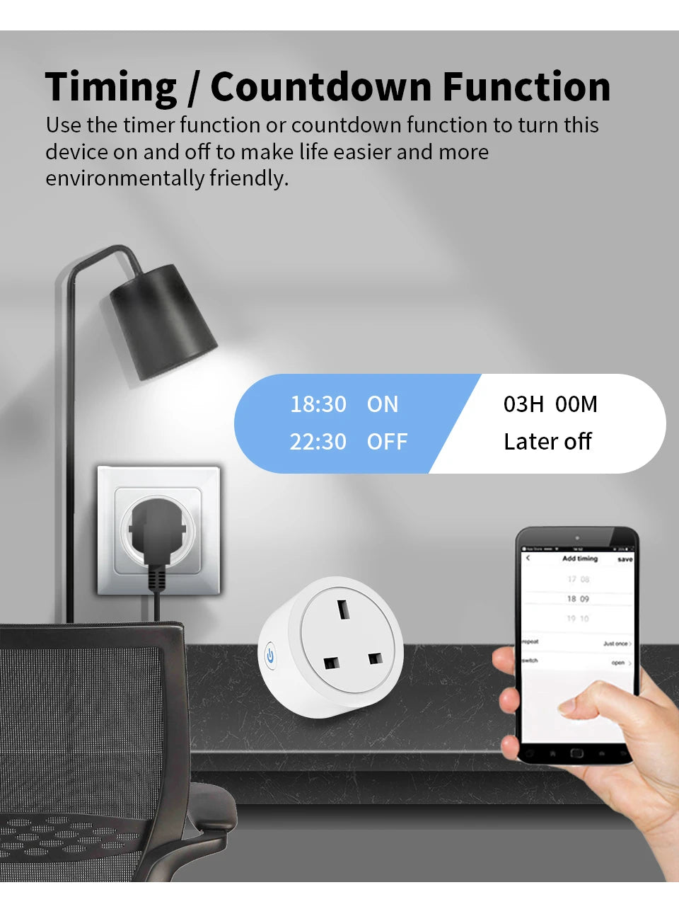 UK Zigbee Smart Plug with Energy Monitoring|Tuya Smart Life App Remote Control|Timer, Supports Alexa & Assistant|Device Sharing