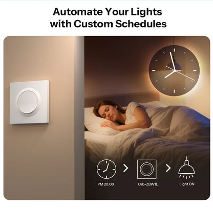 SONOFF Orb-ZBW1L Zigbee Smart Wall Switch Fusion Series ZBMINIL2-E No Neutral Required Seamless Integration With Home Assistant