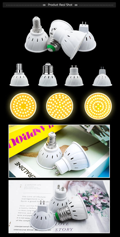 1-10PCS GU10 MR16 E14 E27 Spotlight Lampada LED Bulb AC110V 220V Bombillas Spot Light Replace The Halogen Lamp Home Derection