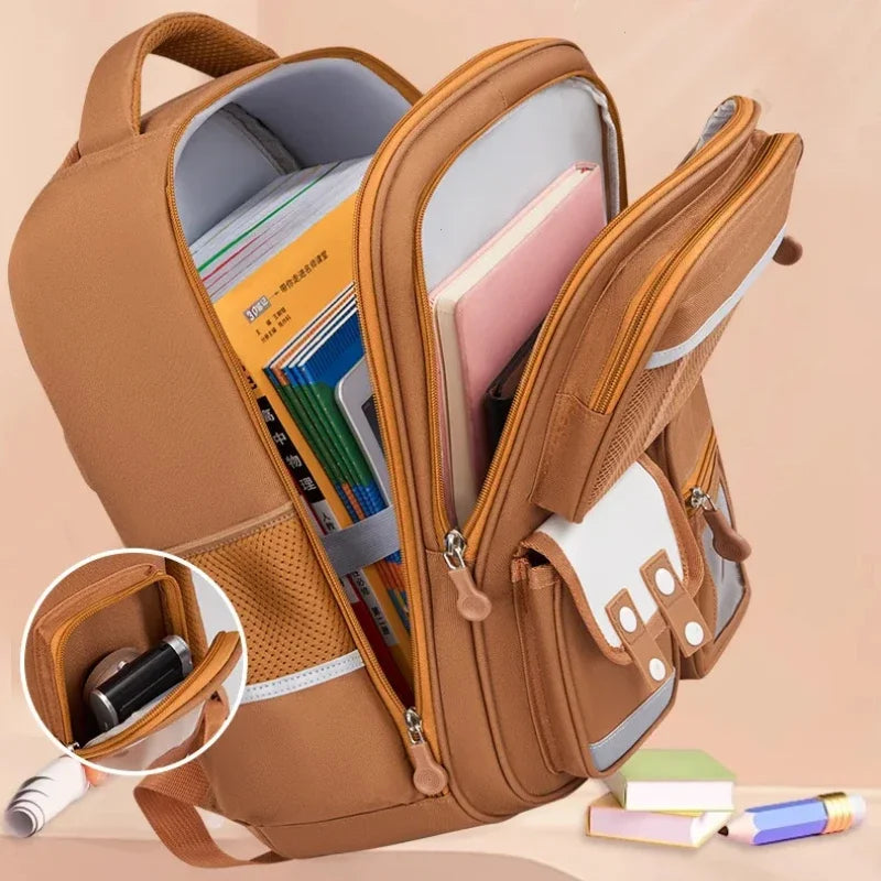 Capybara Children Backpack Waterproof Student Schoolbag Large Capacity Alleviate Burden School Bag Orthopedic Backpack Book Bag