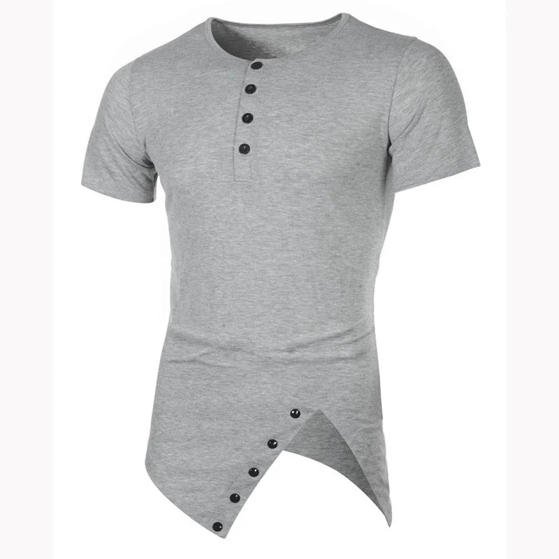 MRMT 2026 Brand New Men's Popular Irregular Short-Sleeved Men's Solid Color All-Match T-Shirt Hip-Hop Hip-Hop Fashion Casual Men