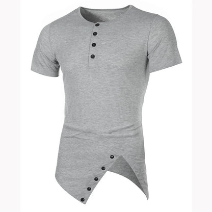 MRMT 2026 Brand New Men's Popular Irregular Short-Sleeved Men's Solid Color All-Match T-Shirt Hip-Hop Hip-Hop Fashion Casual Men
