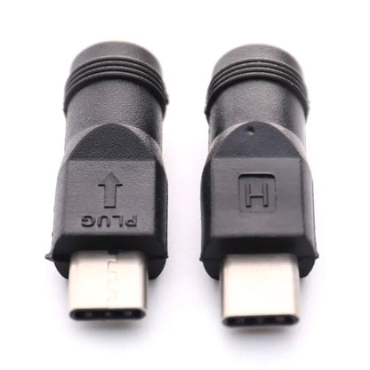 1/2pcs DC Power Adapter Converter 5.5x2.1mm Female Jack To USB Type C Male Connector DC To USBC For Laptop Notebook Computer