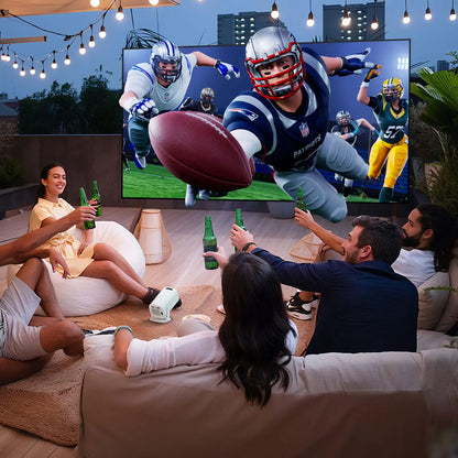 HONGTOP Smart Projector 4K Android 14 WiFi6 Supports 1080p*720p Screen Mirroring Smart Home Theater Outdoor Portable Projector