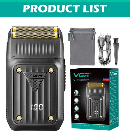 VGR 363 Razor Electric Shaver Professional Hair Trimmer Rechargeable Shaving Barber Beard Trimmer Foil Hair Shaver for Men