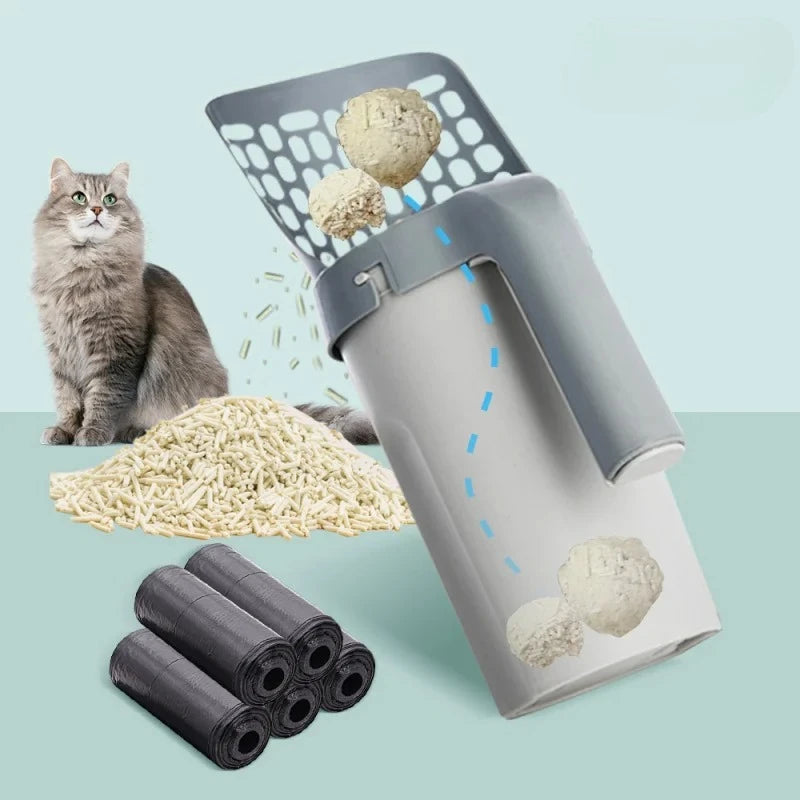 Cat Supplies Cat Litter Scoop with Refill Reusable Pet Cleaning Tool Cat Toilet Waste Cleaner Cat Litter Box Special