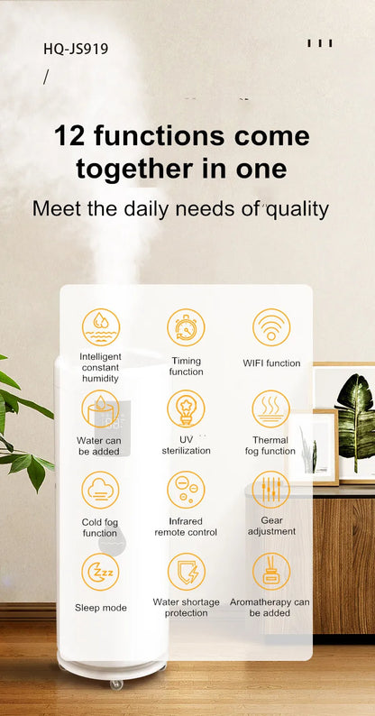 100-240V Humidifiers for Large Room Wholehouse Humidifier 2000 sq.ft.Honovos 17L/4.5Gal Ultrasonic Cool Mist Large Humidifier