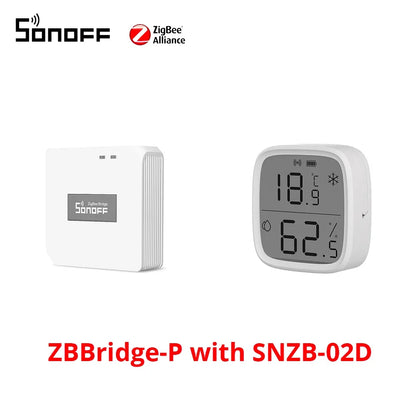 SONOFF SNZB-02D Zigbee LCD Smart Temperature Humidity Sensor Wireless Hygrometer Thermometer Alexa Google Home Alice
