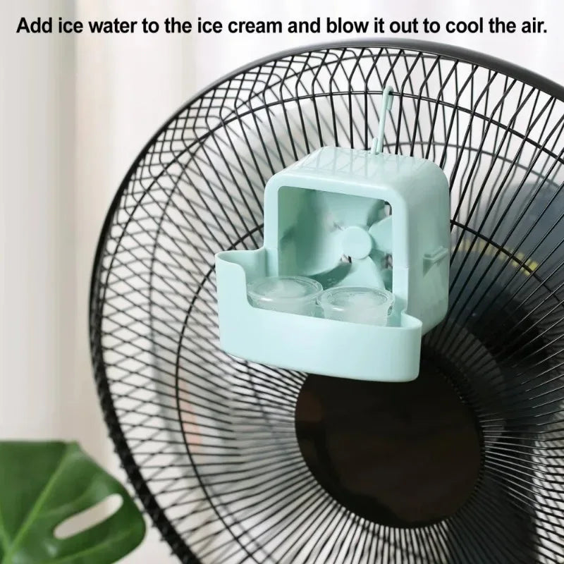 Ventilateur Hanging Add Ice Cup Summer Plastic Mini Fan Portable Fan Cooling Tool DIY Water Tower Cooling Product Home Accessory