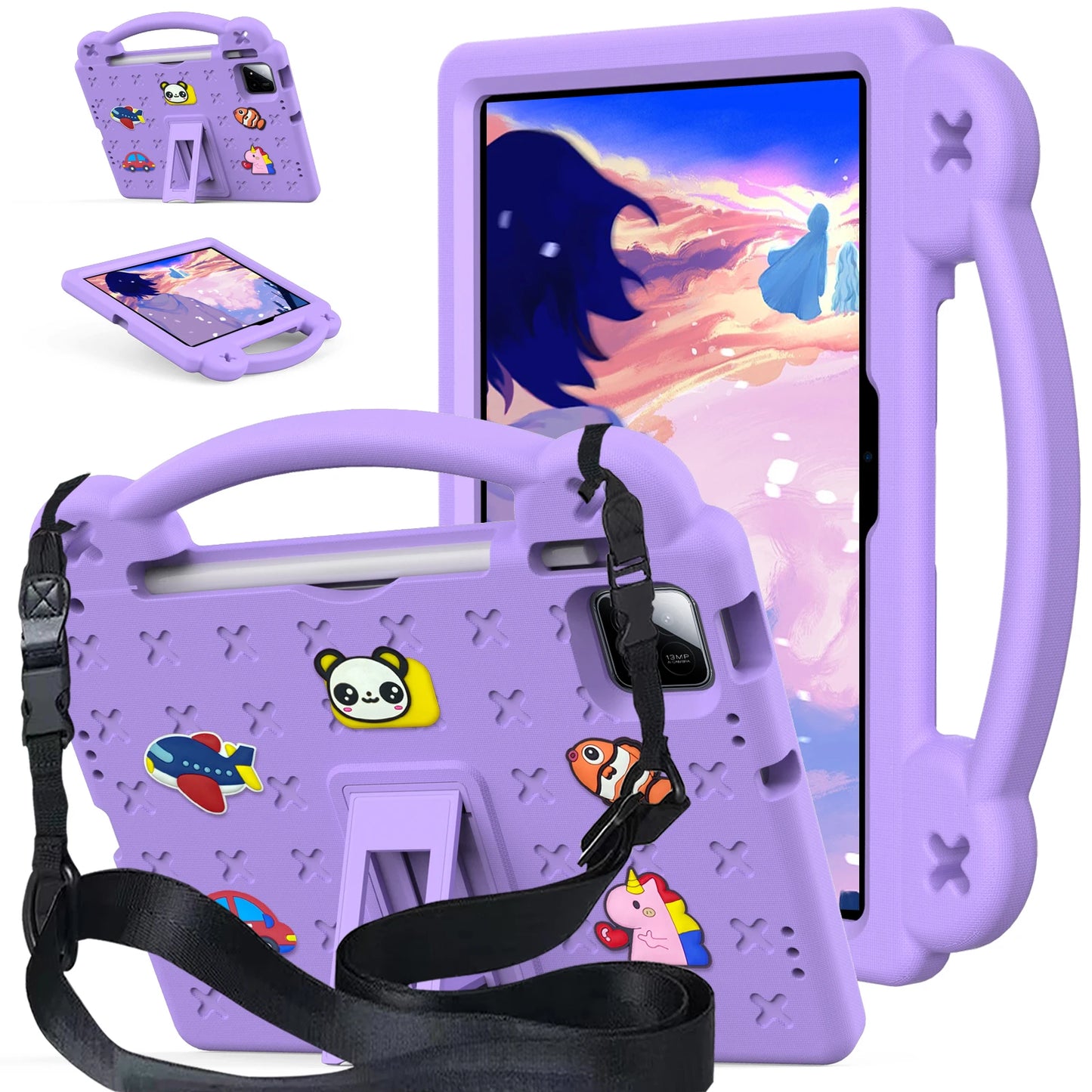 Cute Bear EVA Case For Official Xiaomi Pad 8 7 Pro 2025 11.2 Built-in Kickstand Kids Funda Cover Shockproof With Portable Holder