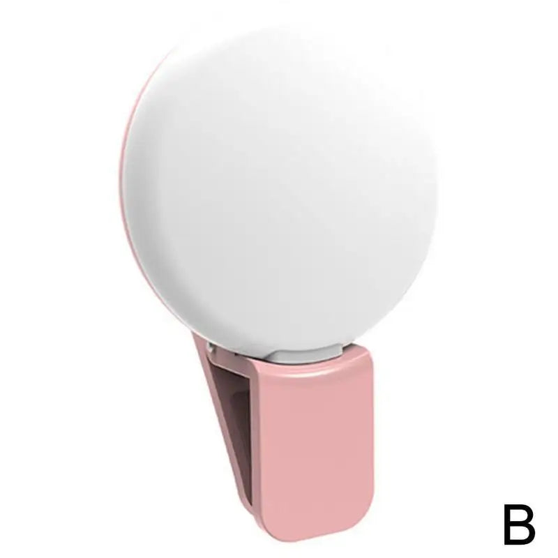 Portable Mini LED Selfie Ring Light for Mobile Phones Durable Three Step Dimming Photography Clip-On Fill Light for Perfect Self