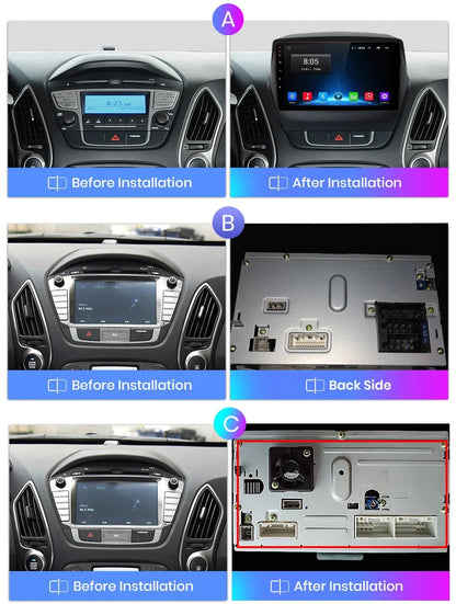 Junsun Android Wireless CarPlay Auto Car Radio For Hyundai Tucson 2 ix35 2009-2015 Car Intelligent Systems DSP SWC RDS GPS FM BT