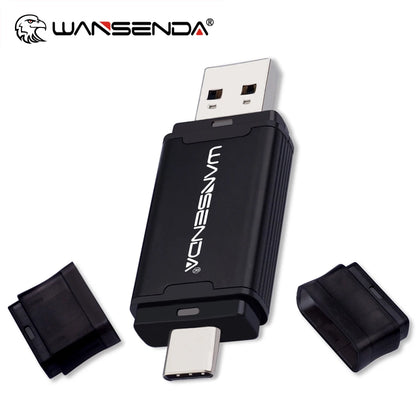 WANSENDA 128GB TYPE C USB 3.0 Flash Drive Pen Drive 32GB 64GB 256GB 512GB High Speed Pendrive for HUAWEI TYPE-C Mobile/PC