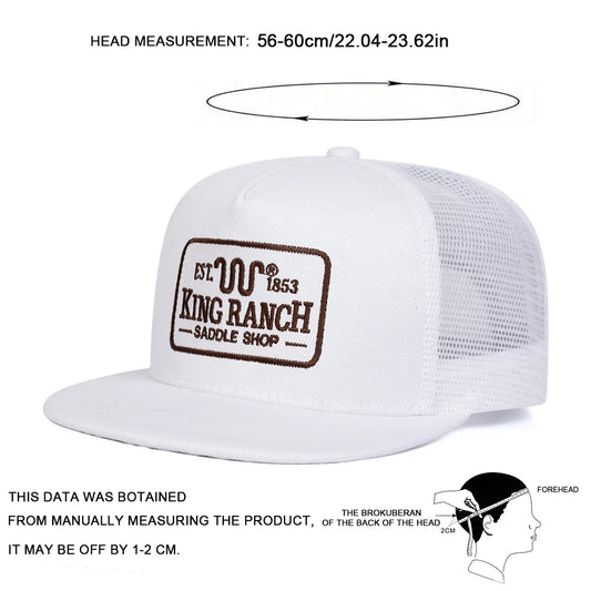 Unisex KING RANCH Embroidery Hip-hop Net Hats Spring Summer Outdoor Adjustable Casual Baseball Caps Sunscreen Hat Sports Cap by PDG ibma