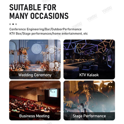 YUHSIU Professional UHF Wireless Microphone 8 channels Handheld lavalier Headset FM Mic For stage performance Band conference