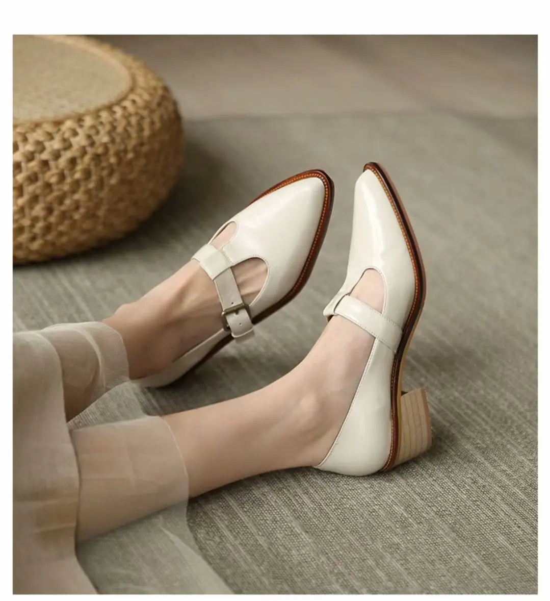Ladies Shoes 2024 New Mary Janes Women's High Heels Fashion Buckle Strap Office and Career High Quality Pointed Toe Heels Women