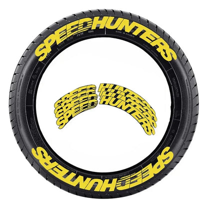 3D Car Tires & Rim Stickers PVC Waterproof Letters Decal Automobile Motorcycle Tire Decoration Wheel Sticker for SPEED HUNTETERS