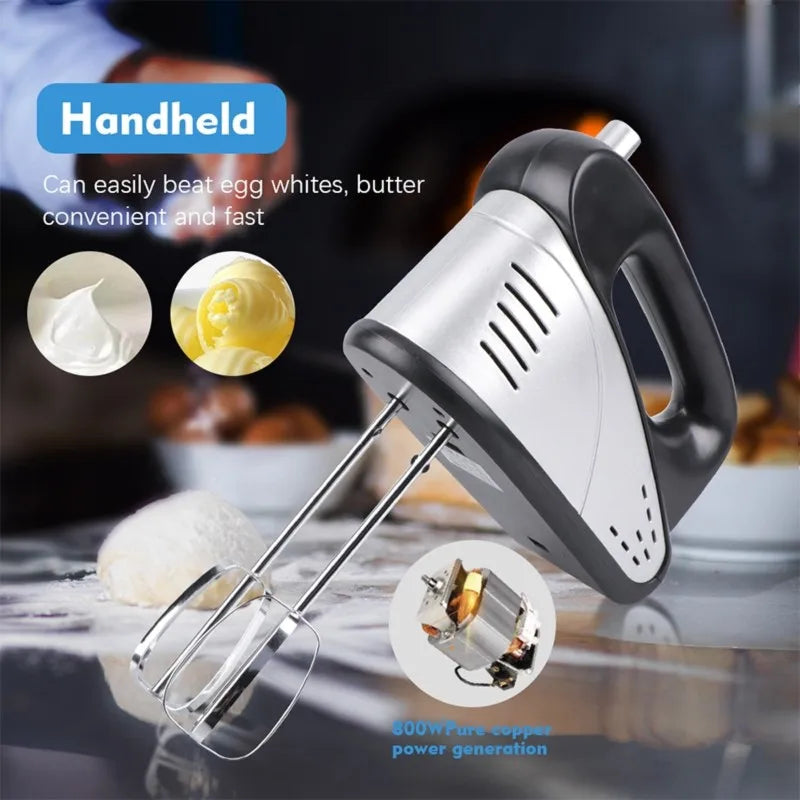 ABBO-Stand Mixer 800W Electric Food Mixer With Bowl 5 Speed EU Plug For Cake, Dough, Egg Beater, Planetary Mixer, Blender Maker