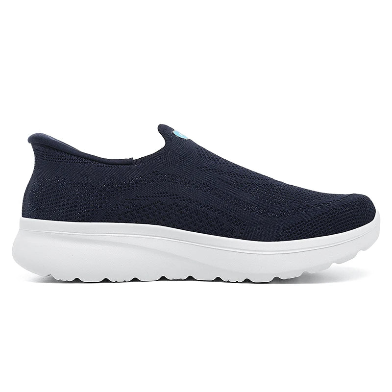 Men Women Slip on Walking Shoes Breathable Mesh Knit Loafers Lightweight Non Slip Comfort Casual Sports Sneakers Walking