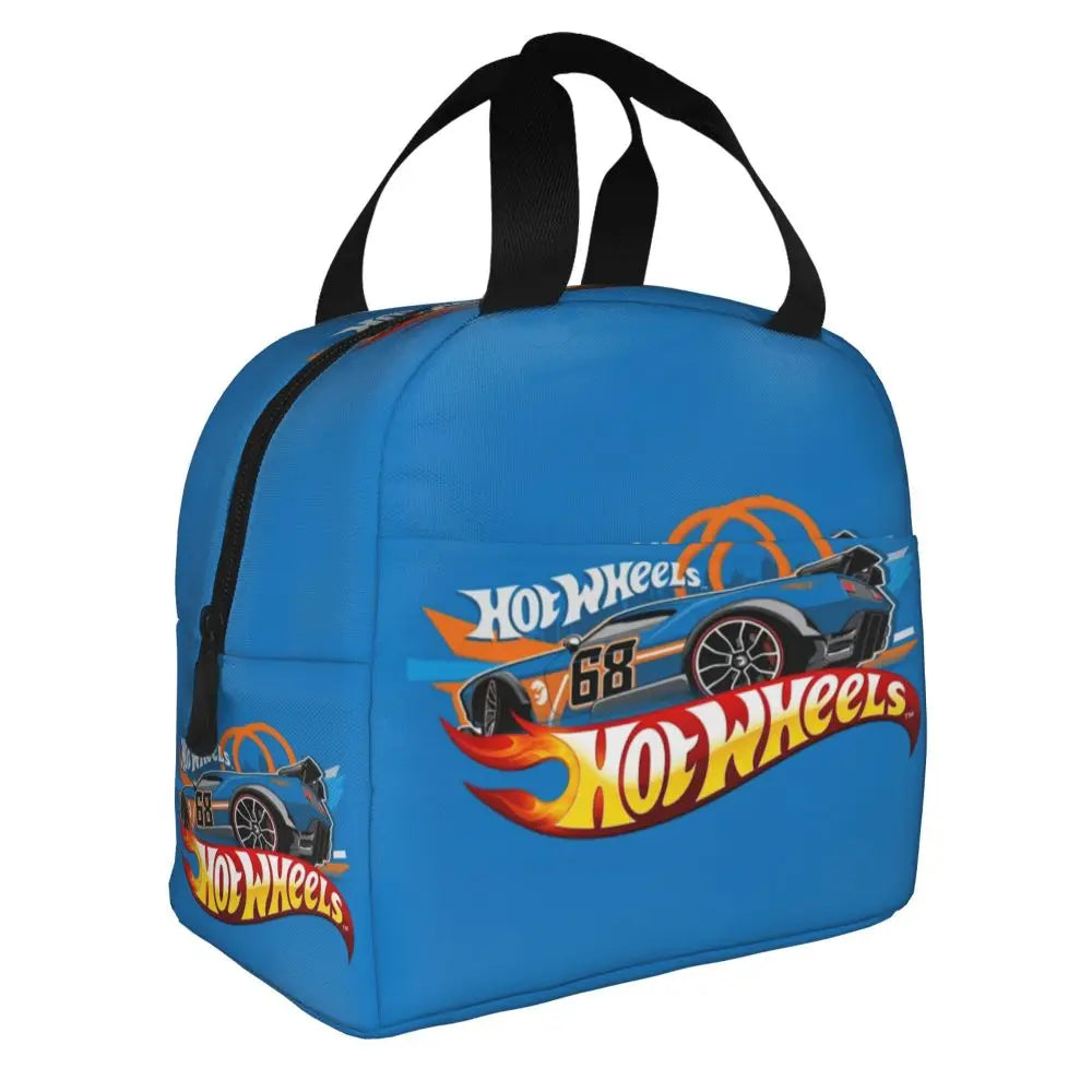 Custom Hot Wheels For Fans Thermal Insulated Lunch Bag Cartoon Sport Car Portable Lunch Container Travel Multifunction Food Box