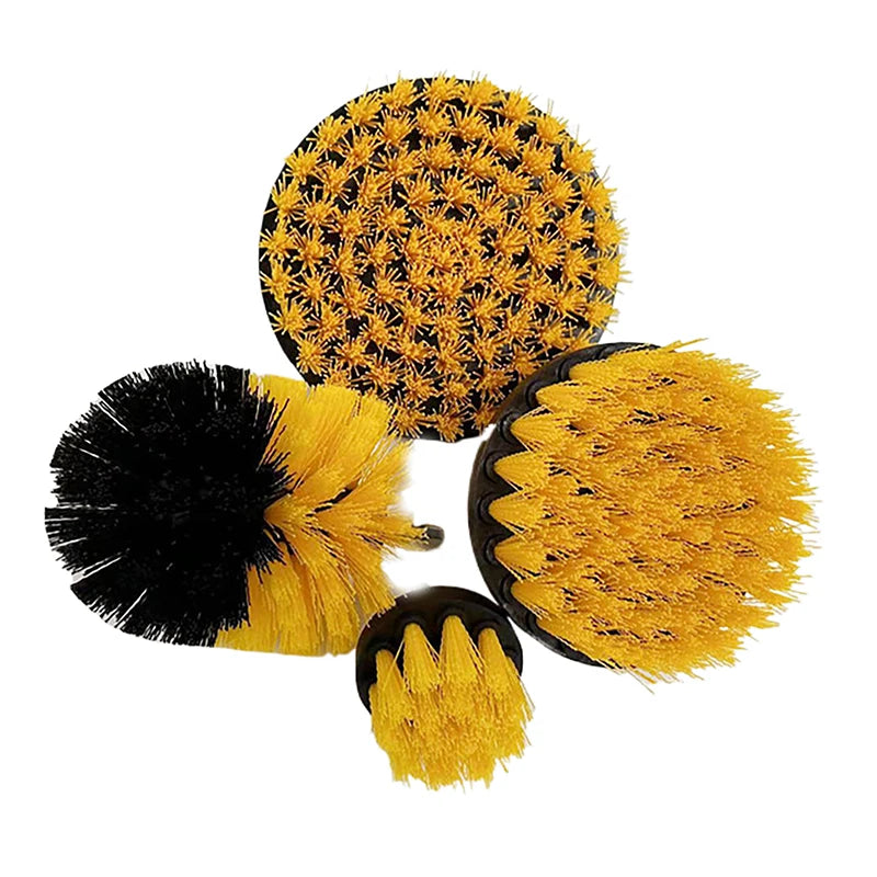 Electric Scrubber Grill Brush Kit 2/3.5/4'' Power Cleaning Brush for Car Bathroom Floor, Tub Shower Grout Nylon Attachments