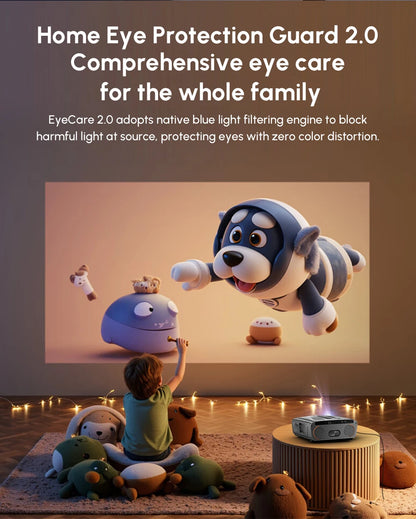 Netflix Certified 4K Smart Projector Native 1080P Dolby Audio WiFi6 Bluetooth Auto Focus Auto Keystone HDR Home Theater HDMI