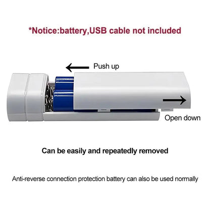 5V 2A 6000mAh 2X 18650 USB Type-C Battery Charger Case DIY Power Bank Box For Phone Electronic Charging Not Including Batteries
