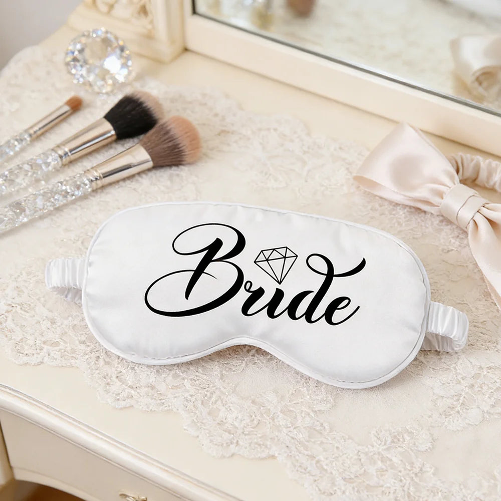 Bride/Groom Sleep Eye Mask Wedding Souvenir Bachelorette Party Accessories Honeymoon Travel Essentials for Couples Bridal Shower
